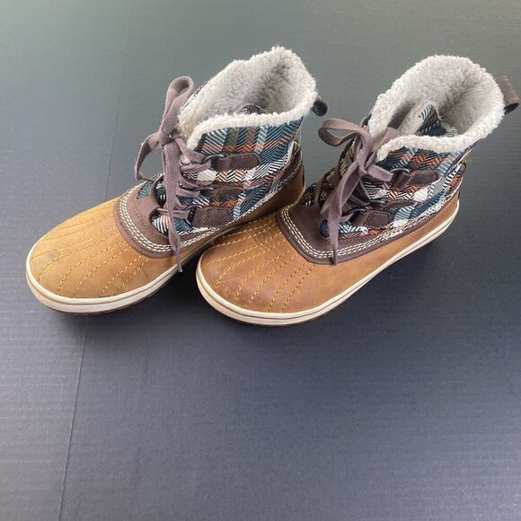 Womens Sorel Plaid Duck Boots Sz 6.5 US/ 5 UK/ 38NL 1799-208 Waterproof - Picture 1 of 16